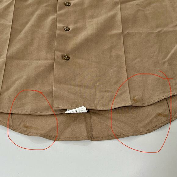 US Navy Authentic SU Service Uniform Button Front Shirt Mens L Officer Enlisted - Picture 8 of 9